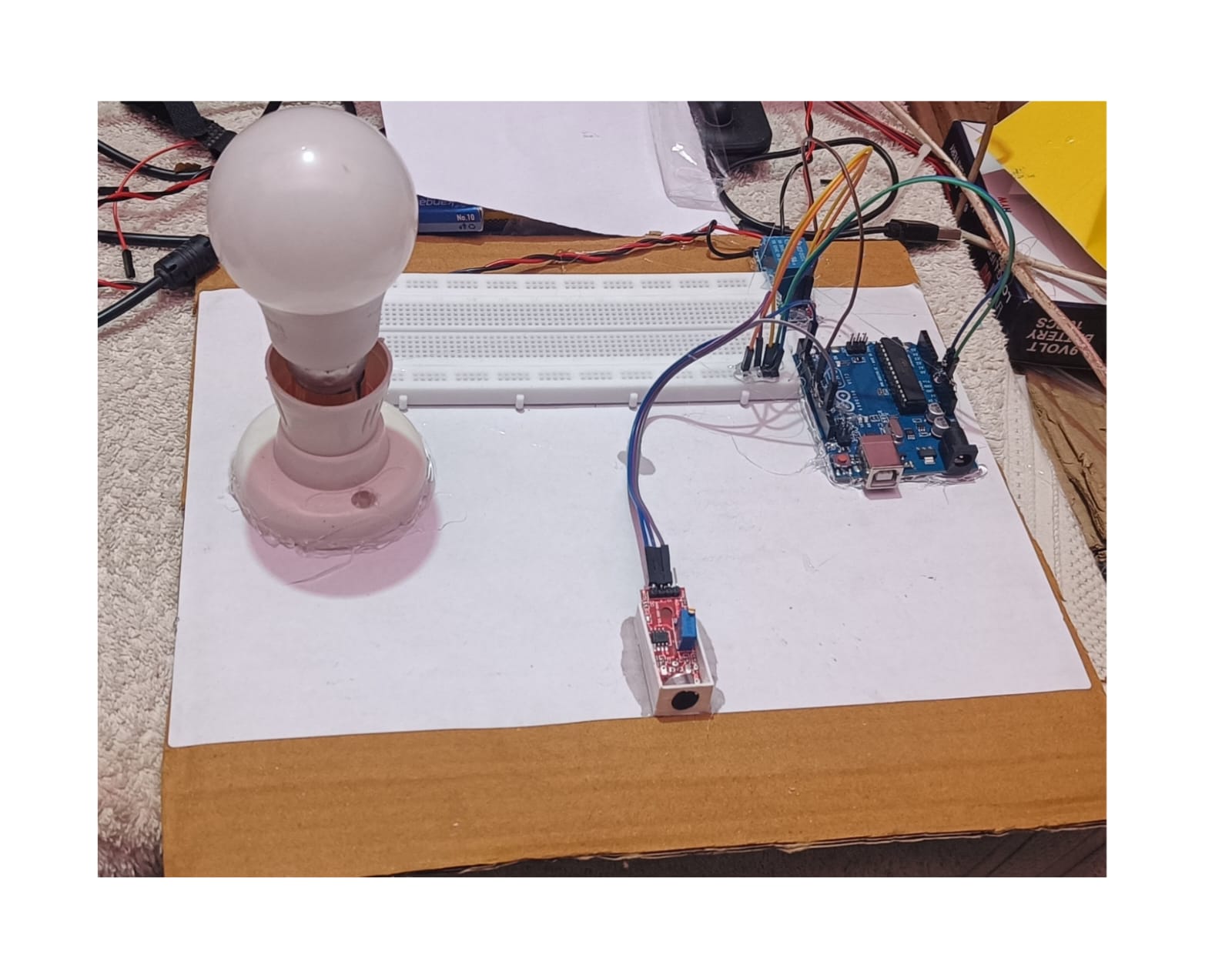 Clapping light on/off project with report file 